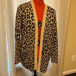 JCrew animal print sweater
